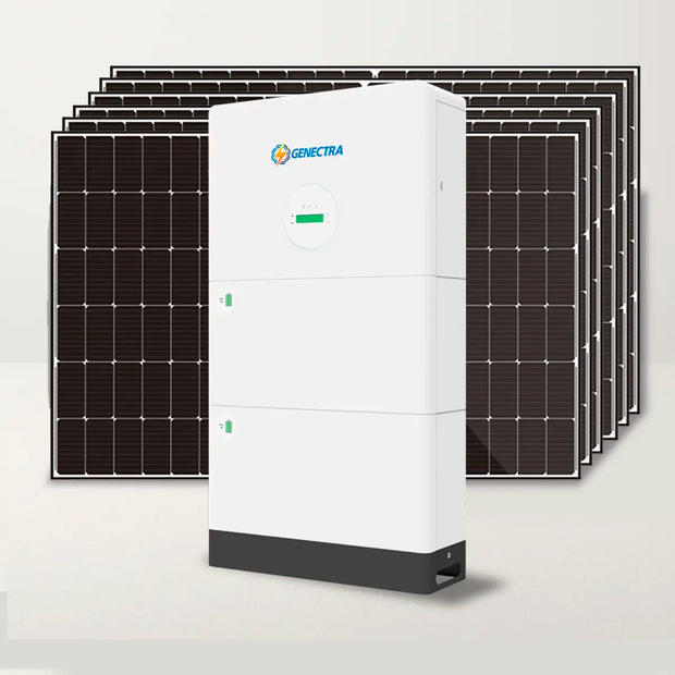 Kit Inversor Hibrido All In One TITAN X con 10KWH + 16 Paneles Solares 580W Bifaciales